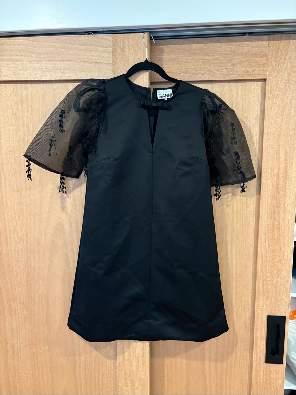 Sheer Sleeve Ganni Dress